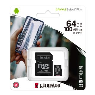 Memoria Micro-SD Kingston Canvas Select Plus de 64GB